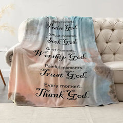 Christian Bible Verse Blanket for Women | Faith-Based Apparel | Family of Grace