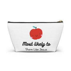 Most Likely To Accessory Pouch — "Share Like Jesus" Cute Apple Makeup Bag