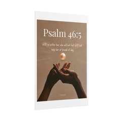 Psalm 46:5 Inspirational Rolled Poster — Faith Wall Art with Scripture