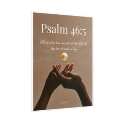 Psalm 46:5 Inspirational Rolled Poster — Faith Wall Art with Scripture