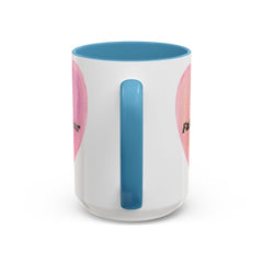 Faith Over Fear Pink Heart Accent Coffee Mug — Inspirational 11/15oz Ceramic