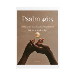 Psalm 46:5 Inspirational Rolled Poster — Faith Wall Art with Scripture