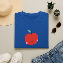 Cute Apple T-Shirt — "Most Likely to Share Like Jesus" Christian Graphic Tee - the image using AI generated person