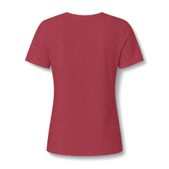 Women’s V-Neck Tee — 'Cultivated in Strength' Floral Silhouette Shirt