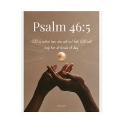 Psalm 46:5 Inspirational Rolled Poster — Faith Wall Art with Scripture