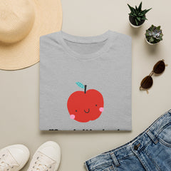 Cute Apple T-Shirt — "Most Likely to Share Like Jesus" Christian Graphic Tee - the image using AI generated person