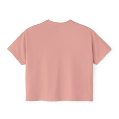 Daughter of the King Women's Boxy Tee — Christian Faith Crown Graphic