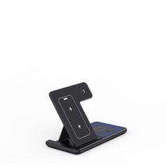 3 In 1 LED Fast Wireless Charger Stand Foldable Charging Station for all types phones.
