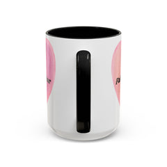 Faith Over Fear Pink Heart Accent Coffee Mug — Inspirational 11/15oz Ceramic