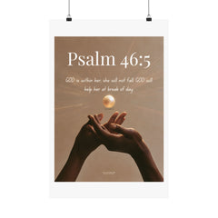 Psalm 46:5 Matte Poster — Inspirational Religious Wall Art