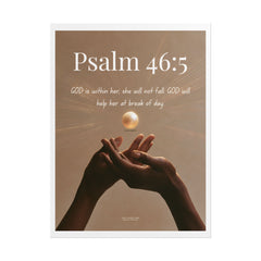 Psalm 46:5 Inspirational Rolled Poster — Faith Wall Art with Scripture