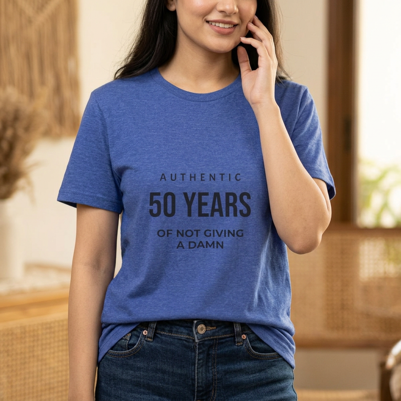 50 Years of Not Giving a Damn Tee — 'Glory to God' Back Print