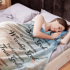 Christian Bible Verse Blanket for Women | Faith-Based Apparel | Family of Grace