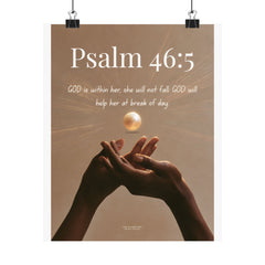 Psalm 46:5 Matte Poster — Inspirational Religious Wall Art