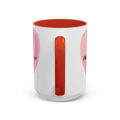 Faith Over Fear Pink Heart Accent Coffee Mug — Inspirational 11/15oz Ceramic
