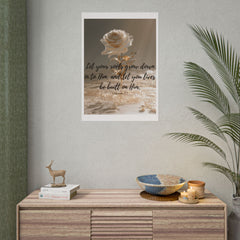 Rooted & Built Up in Him Christian Rolled Poster | Colossians 2:7 Wall Art | Family of Grace