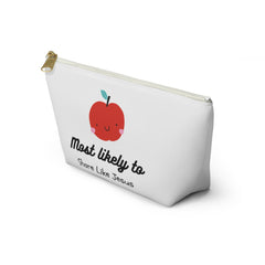 Most Likely To Accessory Pouch — "Share Like Jesus" Cute Apple Makeup Bag