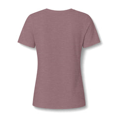 Women’s V-Neck Tee — 'Cultivated in Strength' Floral Silhouette Shirt