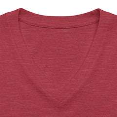 Women’s V-Neck Tee — 'Cultivated in Strength' Floral Silhouette Shirt