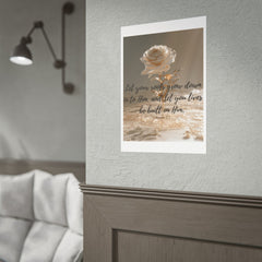 Rooted & Built Up in Him Christian Rolled Poster | Colossians 2:7 Wall Art | Family of Grace