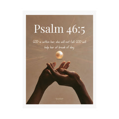 Psalm 46:5 Matte Poster — Inspirational Religious Wall Art