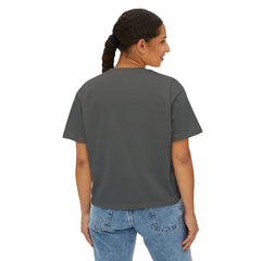 Daughter of the King Women's Boxy Tee — Christian Faith Crown Graphic