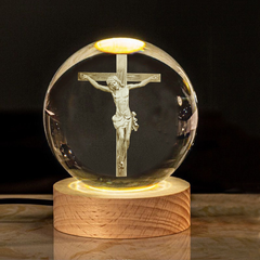 Luminous Crystal Office Display | Faith-Based Desk Decor | Family of Grace