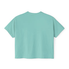Daughter of the King Women's Boxy Tee — Christian Faith Crown Graphic