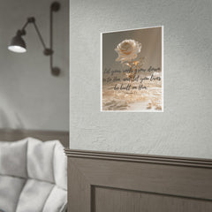 Rooted & Built Up in Him Christian Rolled Poster | Colossians 2:7 Wall Art | Family of Grace