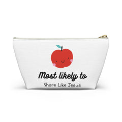 Most Likely To Accessory Pouch — "Share Like Jesus" Cute Apple Makeup Bag