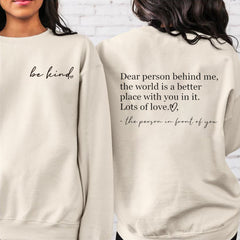 Be Kind Christian Graphic Sweatshirt for Women | Inspirational Faith-Based Apparel