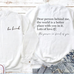 Be Kind Christian Graphic Sweatshirt for Women | Inspirational Faith-Based Apparel