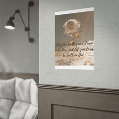 Rooted & Built Up in Him Christian Rolled Poster | Colossians 2:7 Wall Art | Family of Grace