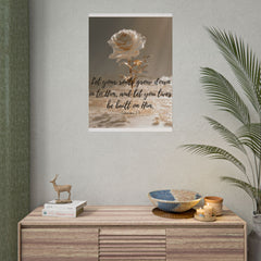 Rooted & Built Up in Him Christian Rolled Poster | Colossians 2:7 Wall Art | Family of Grace