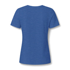 Women’s V-Neck Tee — 'Cultivated in Strength' Floral Silhouette Shirt