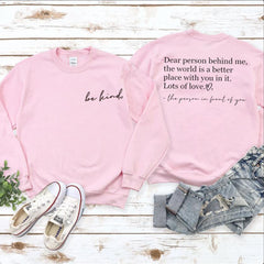 Be Kind Christian Graphic Sweatshirt for Women | Inspirational Faith-Based Apparel