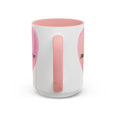 Faith Over Fear Pink Heart Accent Coffee Mug — Inspirational 11/15oz Ceramic