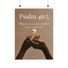 Psalm 46:5 Matte Poster — Inspirational Religious Wall Art