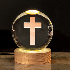 Luminous Crystal Office Display | Faith-Based Desk Decor | Family of Grace