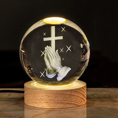 Luminous Crystal Office Display | Faith-Based Desk Decor | Family of Grace