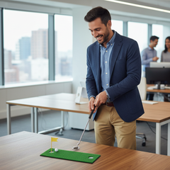 Golf Pose at Desk