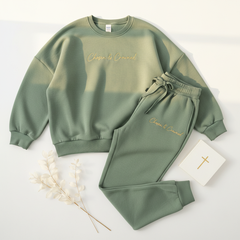 Chosen & Crowned™ Luxury Christian Sweat Set