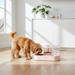 Pet Feeder Dog Pink