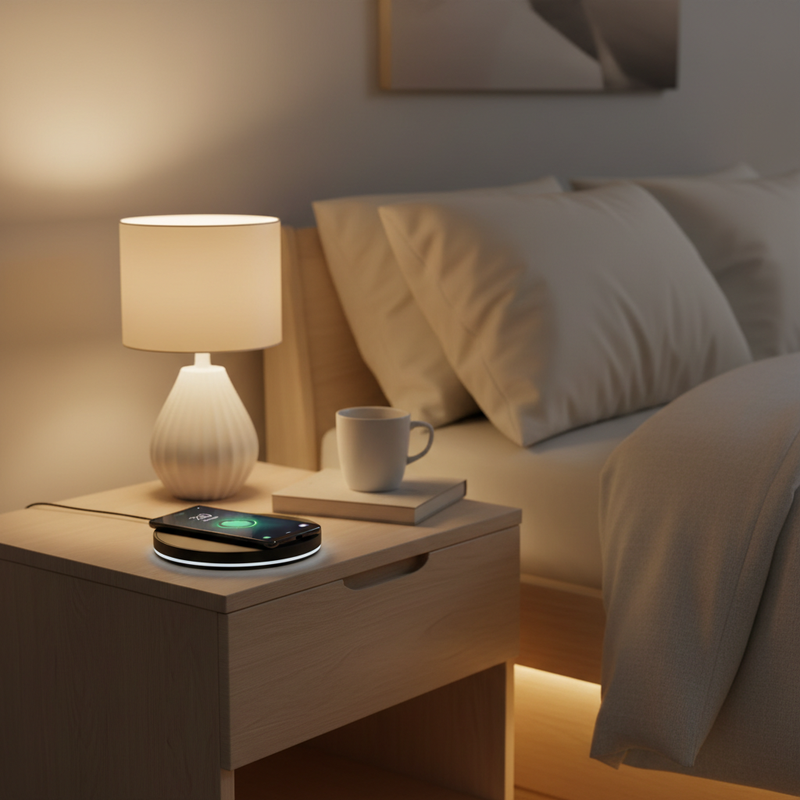 Wireless Charger Nightstand Lifestyle